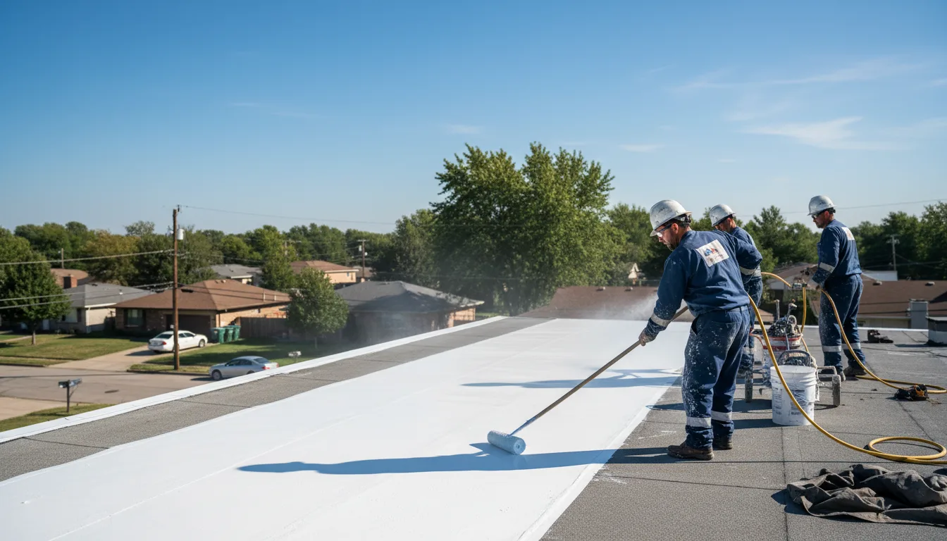 Commercial roof coating in Triumph, IL near me